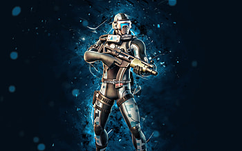 Tactical Scuba Jonesy, , blue neon lights, Fortnite Battle Royale, Fortnite characters, Tactical Scuba Jonesy Skin, Fortnite, Tactical Scuba Jonesy Fortnite HD wallpaper