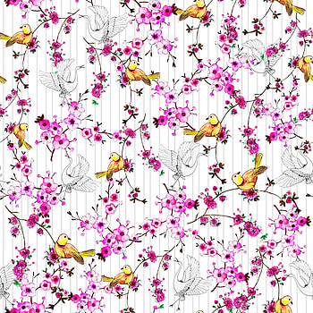 Flowers, Birds, Art, Pattern, Texture, Textures HD phone wallpaper