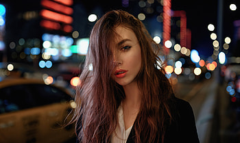 Brunette, woman, hair on face HD wallpaper