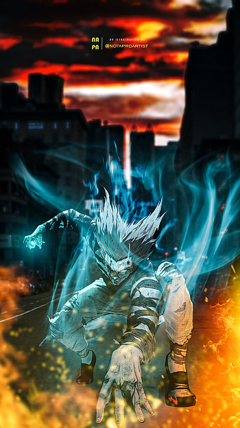 Garou One Punch Man, white fang, art, sonic, king, saitama, genos, monster, villian, martial, bang, evil, human HD phone wallpaper