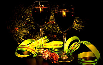 Holidays, New Year, Vine HD wallpaper