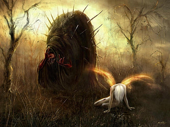 Fallen Angel, , wizard, angel, dark HD wallpaper