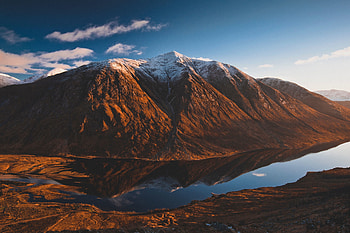 Mountains, river, reflections, nature, landscape HD wallpaper