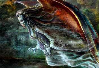Scream of the Banshee, wings, scream, fantasy, banshee, dark HD wallpaper