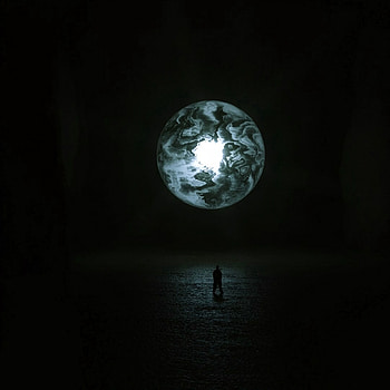 Art, Dark, Silhouette, Ball, Glow HD phone wallpaper