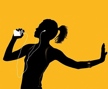 Ipod, shadow, music, vector, adbstract HD wallpaper