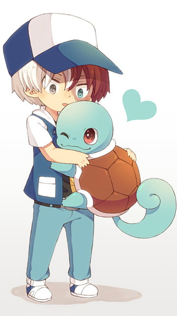 Half-Cold Half-Water - Shoto Todoroki & Squirtle, My Hero Academia, Pokemon, Squirtle (Pokémon), Shoto Todoroki, Anime, crossover HD phone wallpaper