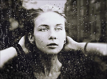 RAIN, bw, graphy, woman HD wallpaper
