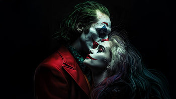 Joker And Harley Quinn In Love, joker, harley-quinn, superheroes, artwork, digital-art, ai HD wallpaper