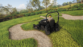 Lawn Mowing Simulator Game - Mower on Lush Lawn, video game, Lawn Mowing Simulator, lawn mower, lawn HD wallpaper