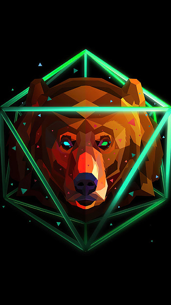 Bear, Justin Maller, , Striking artwork HD phone wallpaper
