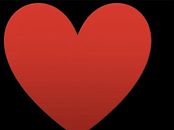 Big Hearted, large red heart, on black, love HD wallpaper