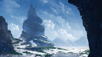 Stones, Art, Rock, Cliff, Snow Covered, Snowbound HD wallpaper