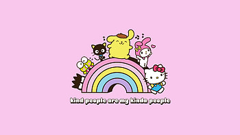 Hello Kitty and Friends Rainbow, Anime, Hello Kitty, sanrio, My Melody (Onegai My Melody) HD wallpaper