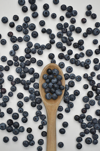 Fruits, Food, Bilberries, Berry, Spoon HD phone wallpaper