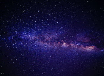 Breathtaking view of the Milky Way galaxy with vibrant starry sky in La Orotava, Spain. HD wallpaper
