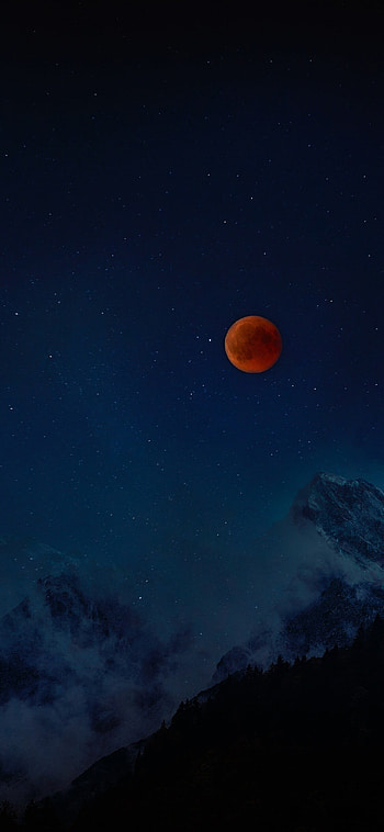 Lunar eclipse for XS, Celestial charm on your screen, Night sky's allure, Astronomical marvels HD phone wallpaper