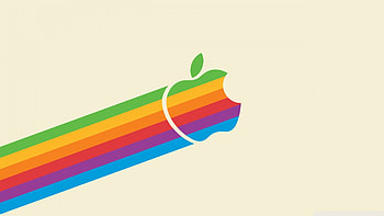 Apple logo, Rainbow Colors HD wallpaper