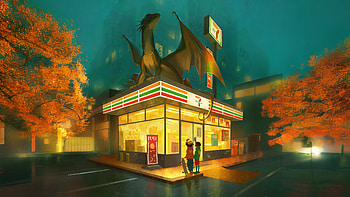 7 11 Dragon, artist, art, artwork, digital-art, dragon HD wallpaper