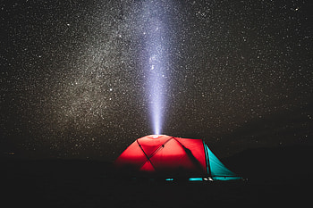 Night out, camp tent, dark sky HD wallpaper