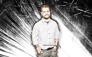 Jack Osbourne, grunge art, english actor, Jack Joseph Osbourne, white abstract rays, Jack Osbourne HD wallpaper