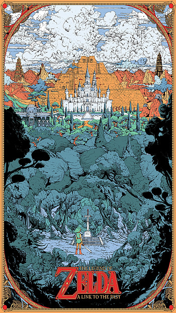Legend of Zelda: A Link to the Past – Epic Landscape , Link, The Legend of Zelda, video game HD phone wallpaper