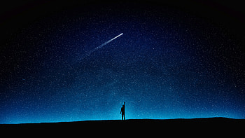 Silhouette, Comets HD wallpaper