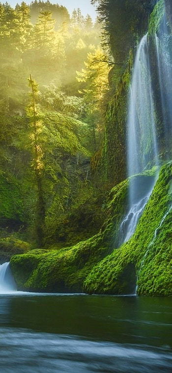 Dreamy waterfall, XS , , Captivating beauty HD phone wallpaper