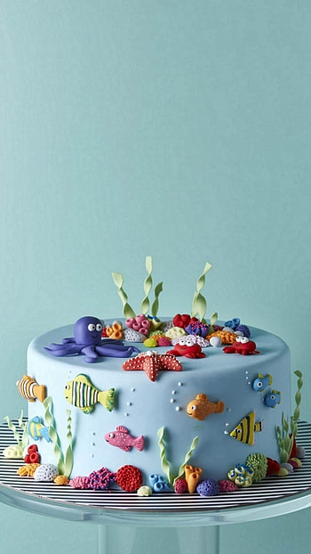 Happy Birtay, Blue Cake HD phone wallpaper