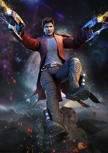 Star Lord, Impeccable 3D model, Character design, Attention to detail HD phone wallpaper