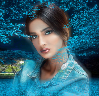 Ghostly Blue, beauty, ghostly, blue, holiday, glow, Halloween HD wallpaper