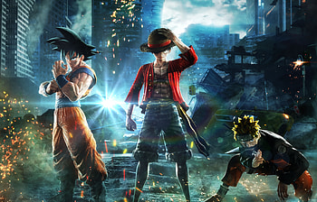 Jump Force, anime video game, Goku, Monkey D. Luffy, Naruto Uzumaki HD wallpaper
