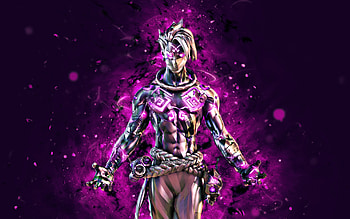 Runic Raz, , purple neon lights, Fortnite Battle Royale, Fortnite characters, Runic Raz Skin, Fortnite, Runic Raz Fortnite HD wallpaper