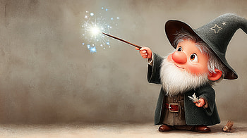 Whimsical Sorcerer Casting a Sparkling Spell —, sorcerer, spell, magic HD wallpaper