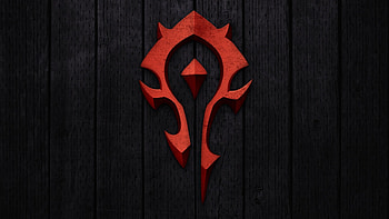 world of warcraft, horde, symbol, background, red HD wallpaper