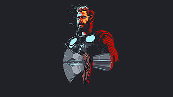 Thor Minimalism, thor, superheroes, artwork, artist, minimalism HD wallpaper