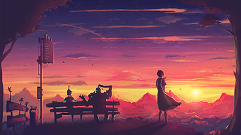 Waiting For The Bus , deviantart, artist, artwork, digital-art HD wallpaper