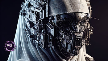 Rove Monteux: Elegance in Circuits: The Saudi Cybernetic Muse, futuristic, Saudi Arabia, arab, Sci Fi, portrait HD wallpaper