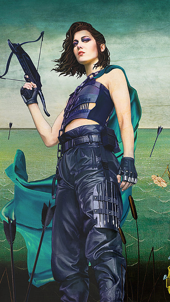 Birds of Prey, The Huntress, Samsung Galaxy HD phone wallpaper