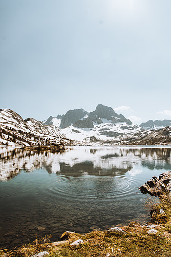 Landscape, Winter, Nature, Mountains, Snow, Lake HD phone wallpaper