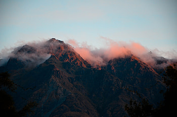 Nature, Sky, Mountains, Fog HD wallpaper