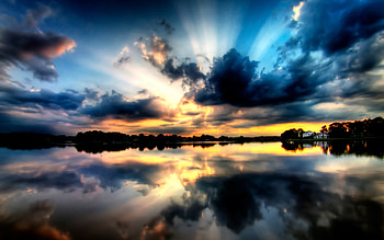 Something To See Here, blue, sky, sun, cloud HD wallpaper