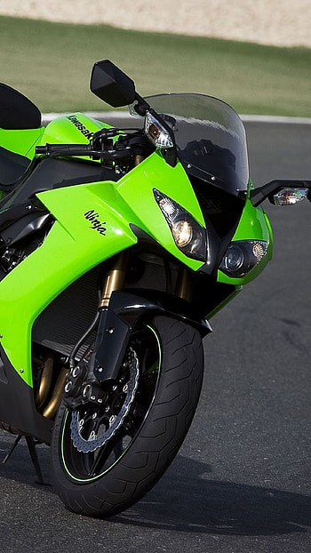 Ninja Bike, Green, Sports Bike HD phone wallpaper