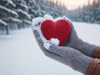 Snow-Kissed Heart — Ultra, love, snow HD wallpaper