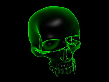 Green Skull, other, fun, entertainment, man HD wallpaper