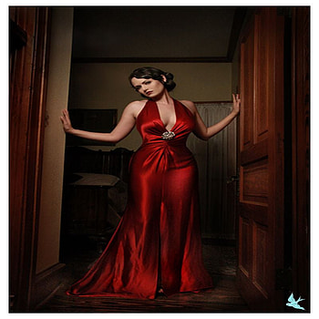 RED DRESS, elegant, dress, woman, red HD wallpaper