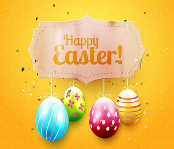 :), blue, egg, yellow, green, red, easter, card HD wallpaper