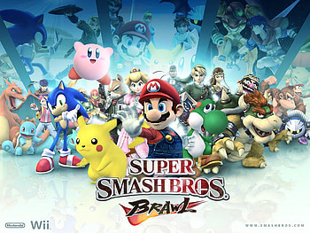 Brawlers Unite!, super smash bros brawl, mario games, super smash bros, mario HD wallpaper