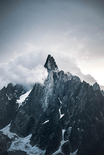 Nature, Snow, Rock, Vertex, Top, Stone, Snow Covered, Snowbound HD phone wallpaper