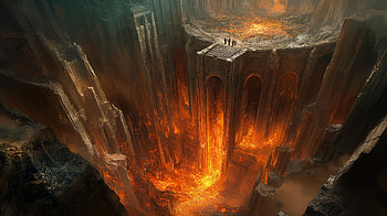 Molten Abyss: Dwarven Mine — Ultra, fantasy, lava, cave HD wallpaper